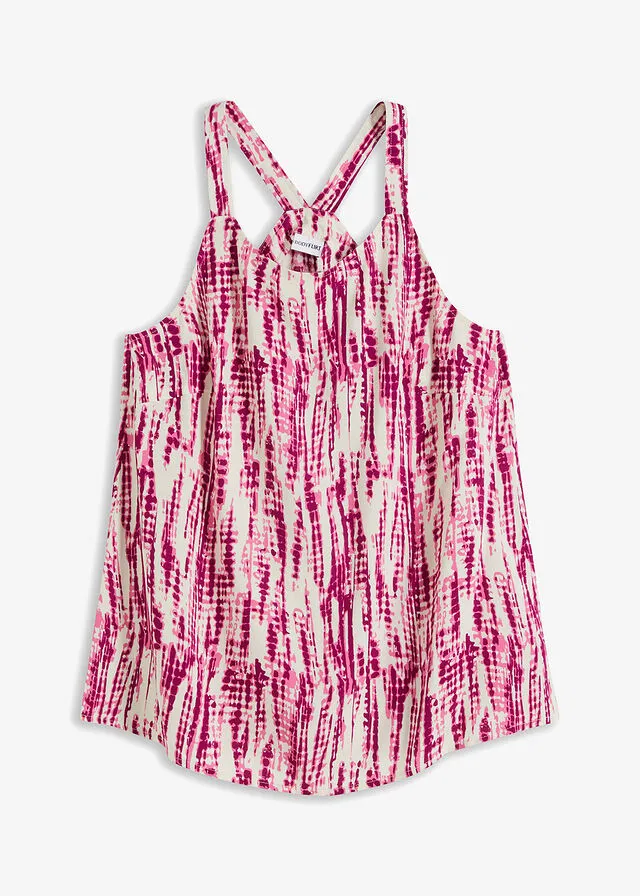 Blusa sin mangas Violeta estampado