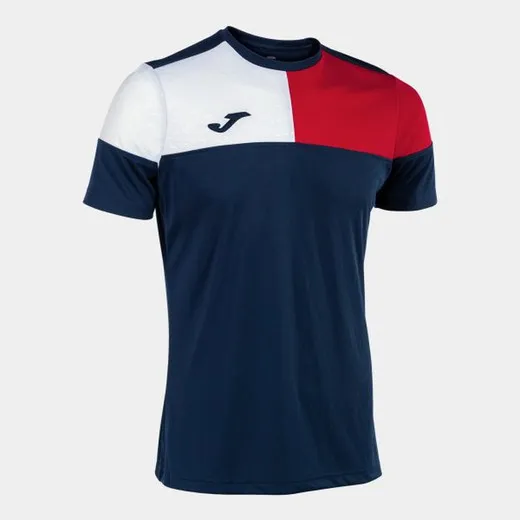 Crew V Short Sleeve T-Shirt Navy Red White