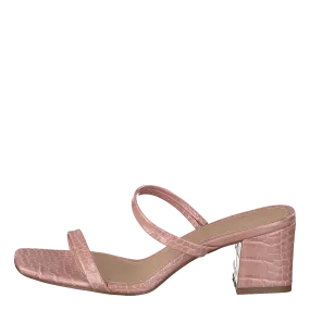 NA-KD zapatos Croc Squared Strap Sandals Dusty Pink