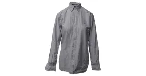 Ralph Lauren Botones a rayas en algodón azul claro 