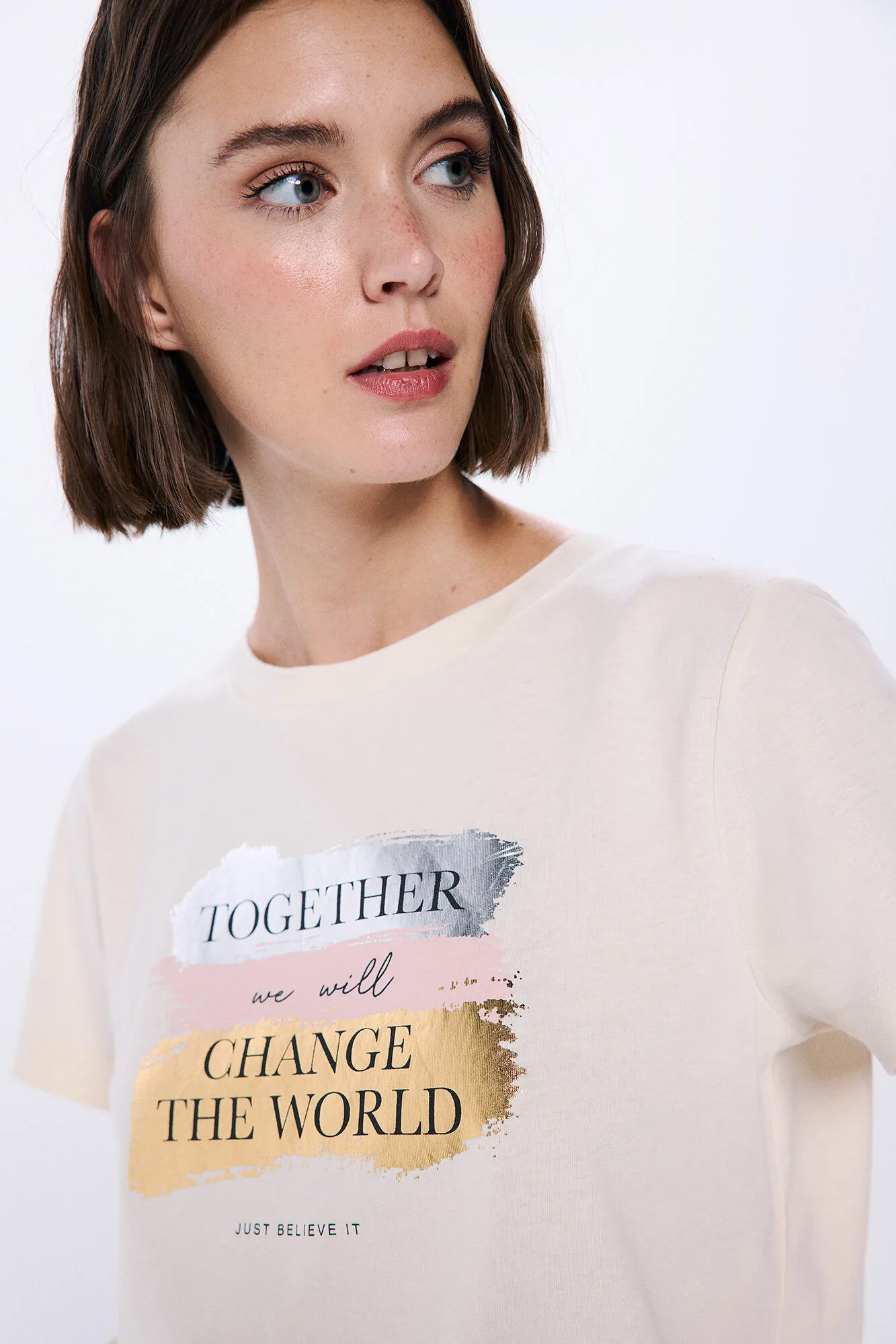 Springfield Camiseta "Together we will change the world"