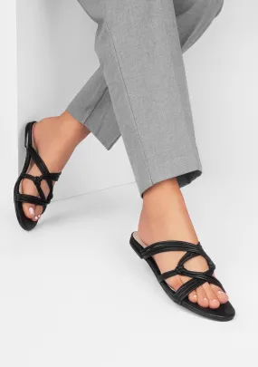 Vinci Shoes Ravello Black Sandals