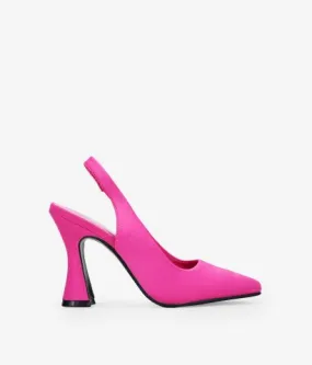 Zapatos de tacón acampanado rosa