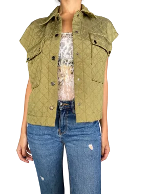 ZARA Chaqueta Verde Sin Mangas